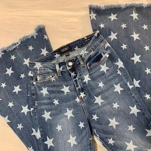 Judy Blue Super Flare Star Jeans